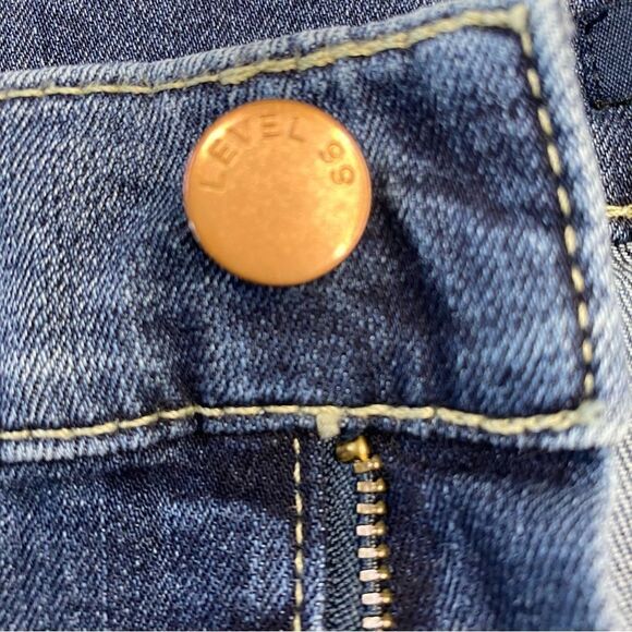 LEVEL 99 ANTHROPOLOGIE DENIM SHORTS JAIMEE BERMUDA ROLL UP HEM - Picture 8 of 12